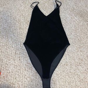 H & M velvet bodysuit